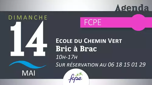 [BRIC A BRAC] FCPE Ecole du Chemin Vert